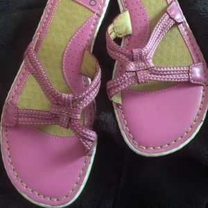 Pink leather sandals size 8